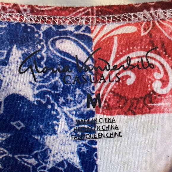 🖤🖤 Gloria Vanderbilt Women’s Patriotic Dress Top (size M) - Picture 4 of 5